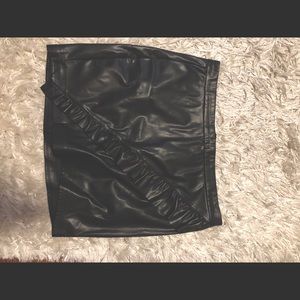 Dynamite Black Leather Skirt